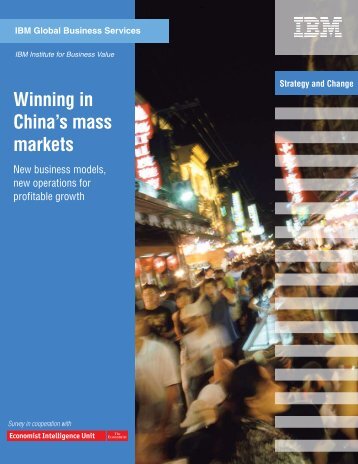Winning in China's mass markets - IBM