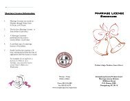 Marriage License Brochure - Orangeburg County