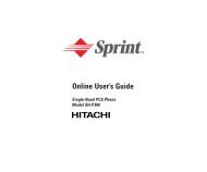 Introduction to this Online User's Guide - Sprint