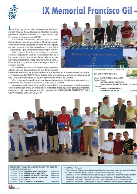 Numero 41 - FederaciÃ³n de Golf de la Comunidad Valenciana