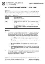 KET for Schools Part 9 Activity