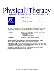 Performance of Physical Activities by Adolescents With Cerebral Palsy
