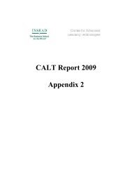 CALT Report 2009 Appendix 2 - INSEAD CALT