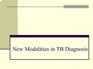 New Modalities in TB Diagnosis - The Lung Center