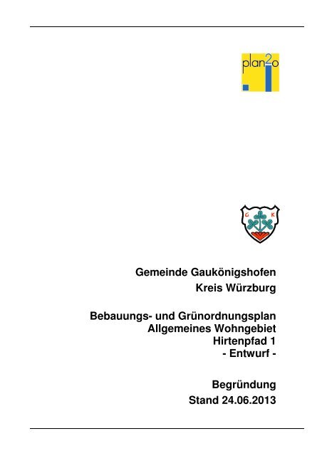 Bebauungs- und Grünordnungsplan - Gaukönigshofen