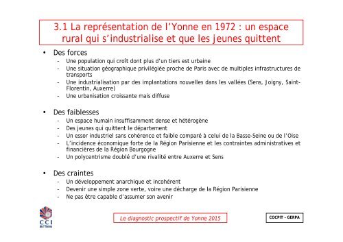 Le diagnostic prospectif Le diagnostic prospectif Yonne 2015
