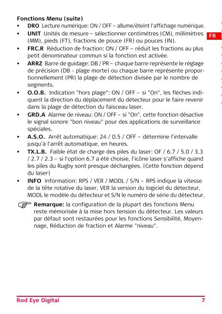 Rod Eye Digital User Manual - Scanlaser.info