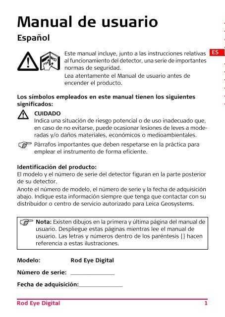 Rod Eye Digital User Manual - Scanlaser.info