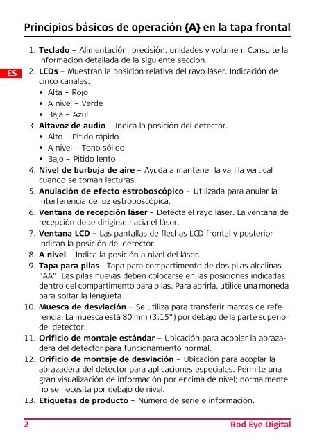 Rod Eye Digital User Manual - Scanlaser.info