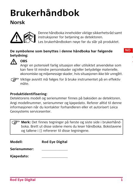 Rod Eye Digital User Manual - Scanlaser.info