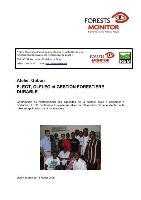 Atelier Gabon FLEGT, OI-FLEG et GESTION ... - Forests Monitor