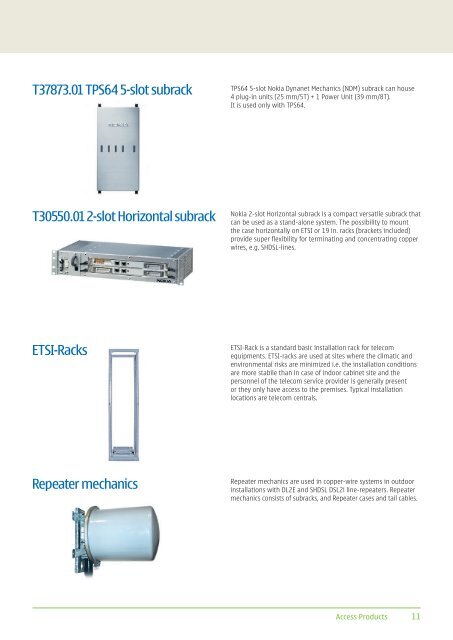 Nokia Access Product Catalogue - Mic  Data