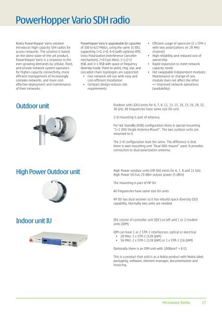 Nokia Access Product Catalogue - Mic  Data