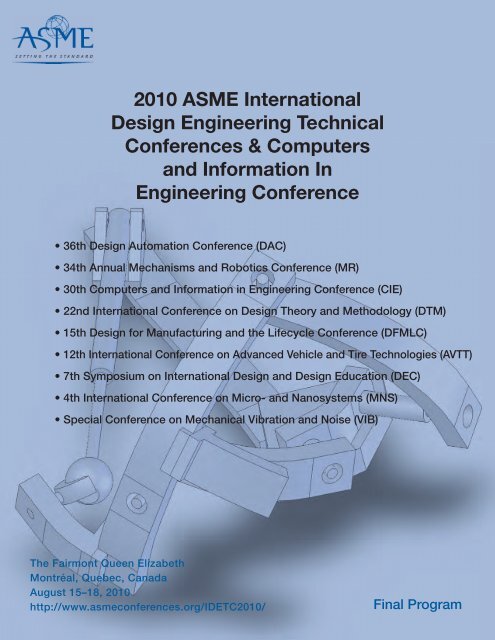 2010 ASME International Design Engineering Technical - Events