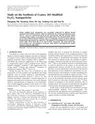 Study on the Synthesis of Cyanex 301-Modified Fe2O3 Nanoparticles