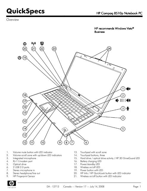 HP Compaq 8510p Notebook PC - FTP Directory Listing - Hewlett ...