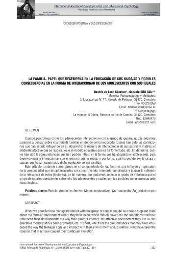 la familia.papel que desempeÃ±a en la educaciÃ³n de sus hijos ... - infad