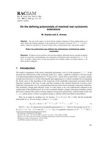 On the defining polynomials of maximal real cyclotomic extensions