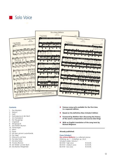 Bärenreiter The Programme New Publications Sheet Music 2/2010