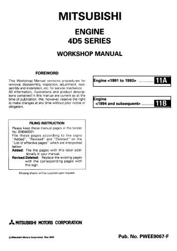 4d56 Diesel Pump Workshop Manual 4d56 Diesel Pump Workshop Manual