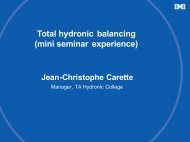 Total hydronic balancing - Jean Christophe - IMI plc