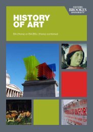 HISTORY OF ART - Department of History - Oxford Brookes University