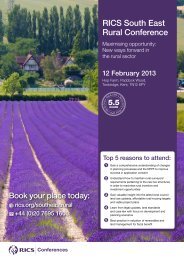 RICS South East Rural Conference - Rural Economy and Land Use ...