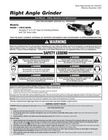 Right Angle Grinder - Dynabrade Inc.