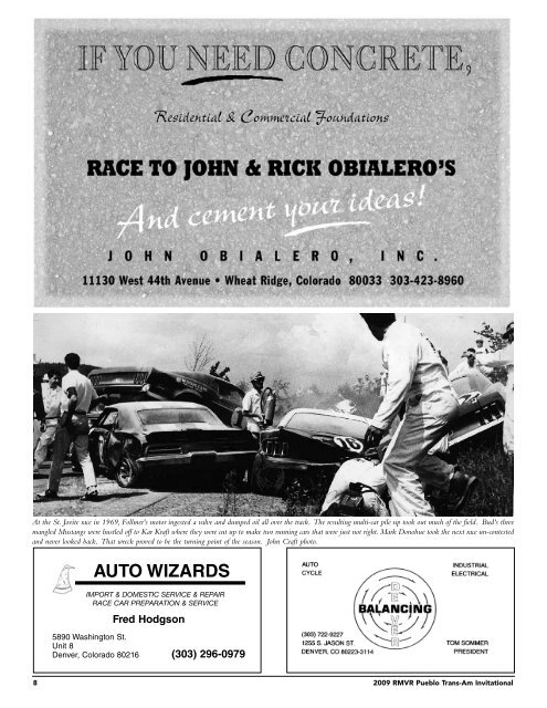 2009 - Rocky Mountain Vintage Racing
