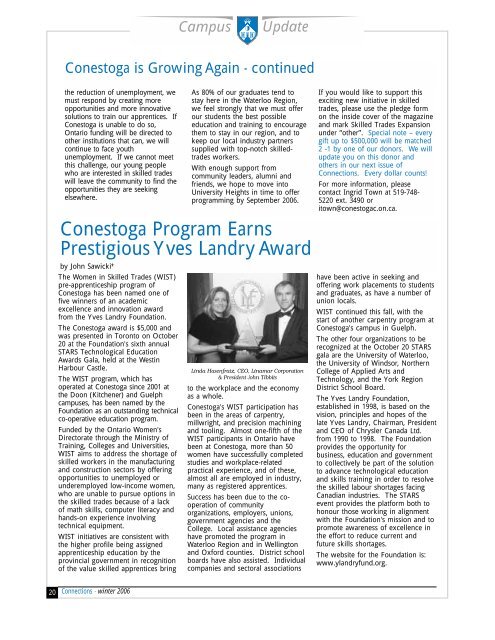 Alumni News and Views - Conestoga College