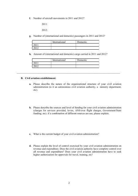 ACAC STATE QUESTIONNAIRE State: Name, position and title of ...