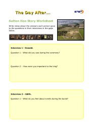 Sutton Hoo Story Worksheet - The Day After - E2BN