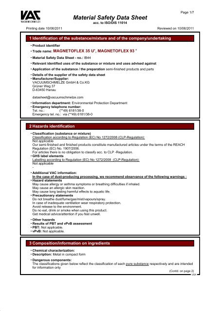 Download - Vacuumschmelze