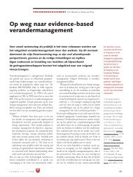 Op weg naar evidence-based verandermanagement - Center for ...