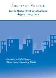 2011 Abstract Volume - World Water Week