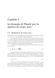 Capitolo 1 La formula di Planck per lo spettro di corpo nero - INFN