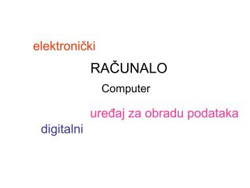 podaci u računalu - Osnovna škola "Split 3" Split