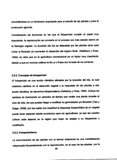 acumulacion de horas luzy su efecto en el desarrollo. crecimiento y ...