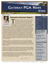 Executive Director Report - Gateway PGA