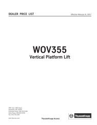 WOV355 Vertical Platform Lift - ThyssenKrupp Access