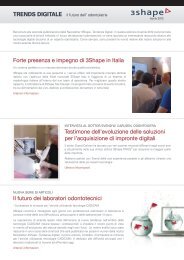 Forte presenza e impegno di 3Shape in Italia Testimone dell ...