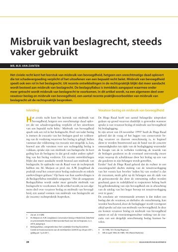 Misbruik van beslagrecht, steeds vaker gebruikt - CMS Derks Star ...