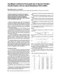 The Diffusion Coefficient of Ferricyanide Ions in Aqueous Potassium ...