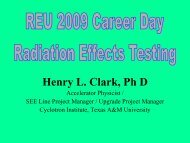Dr. Henry Clark - Cyclotron Institute - Texas A&M University