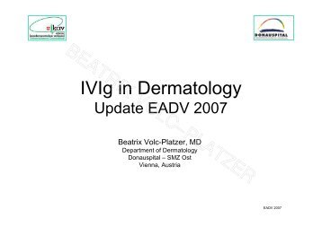 IVIg in Dermatology - EADV