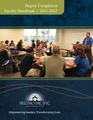 DC Faculty - Fresno Pacific University