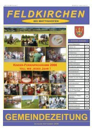 kinder-ferienprogramm 2008 - Feldkirchen bei Mattighofen - Land ...