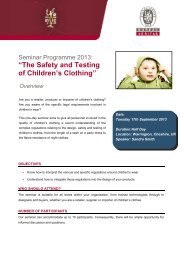 âThe Safety and Testing of Children's Clothingâ - Bureau Veritas