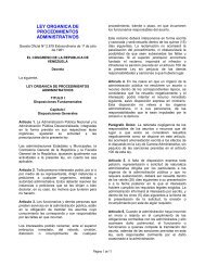 ley organica de procedimientos administrativos - Servicio AutÃ³nomo ...