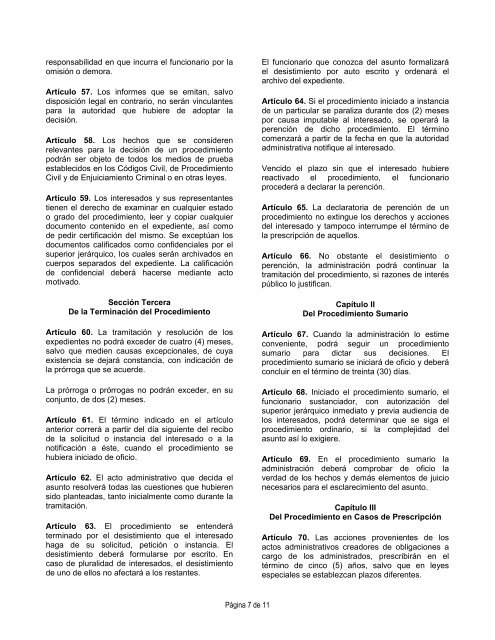 ley organica de procedimientos administrativos - Servicio AutÃ³nomo ...